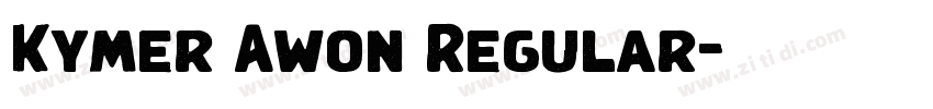 Kymer Awon Regular字体转换 Kymer Awon Regular字体转换
